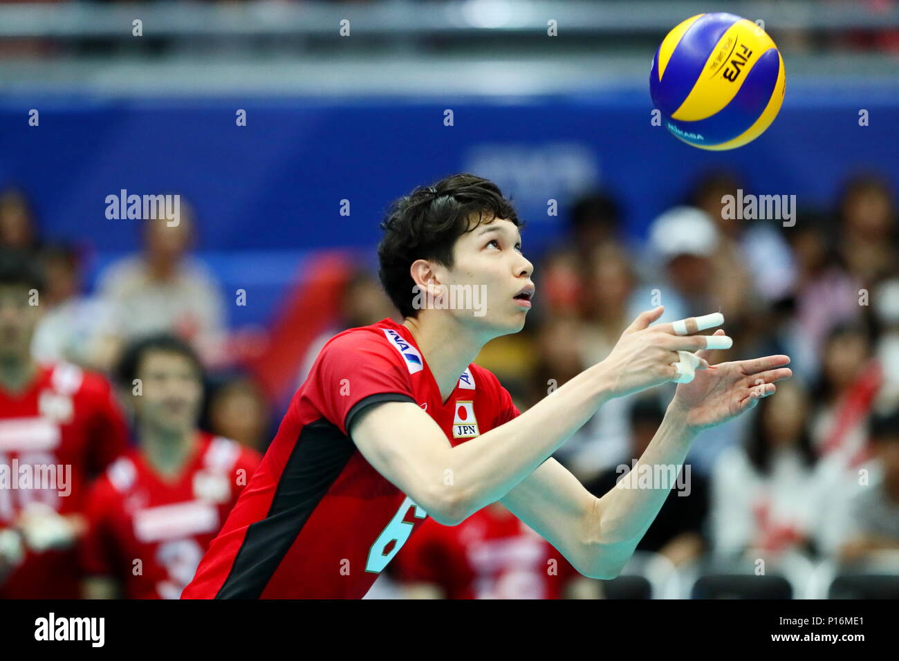 Osaka, Japan. 10th June, 2018. Akihiro Yamauchi (JPN) Volleyball FIVB