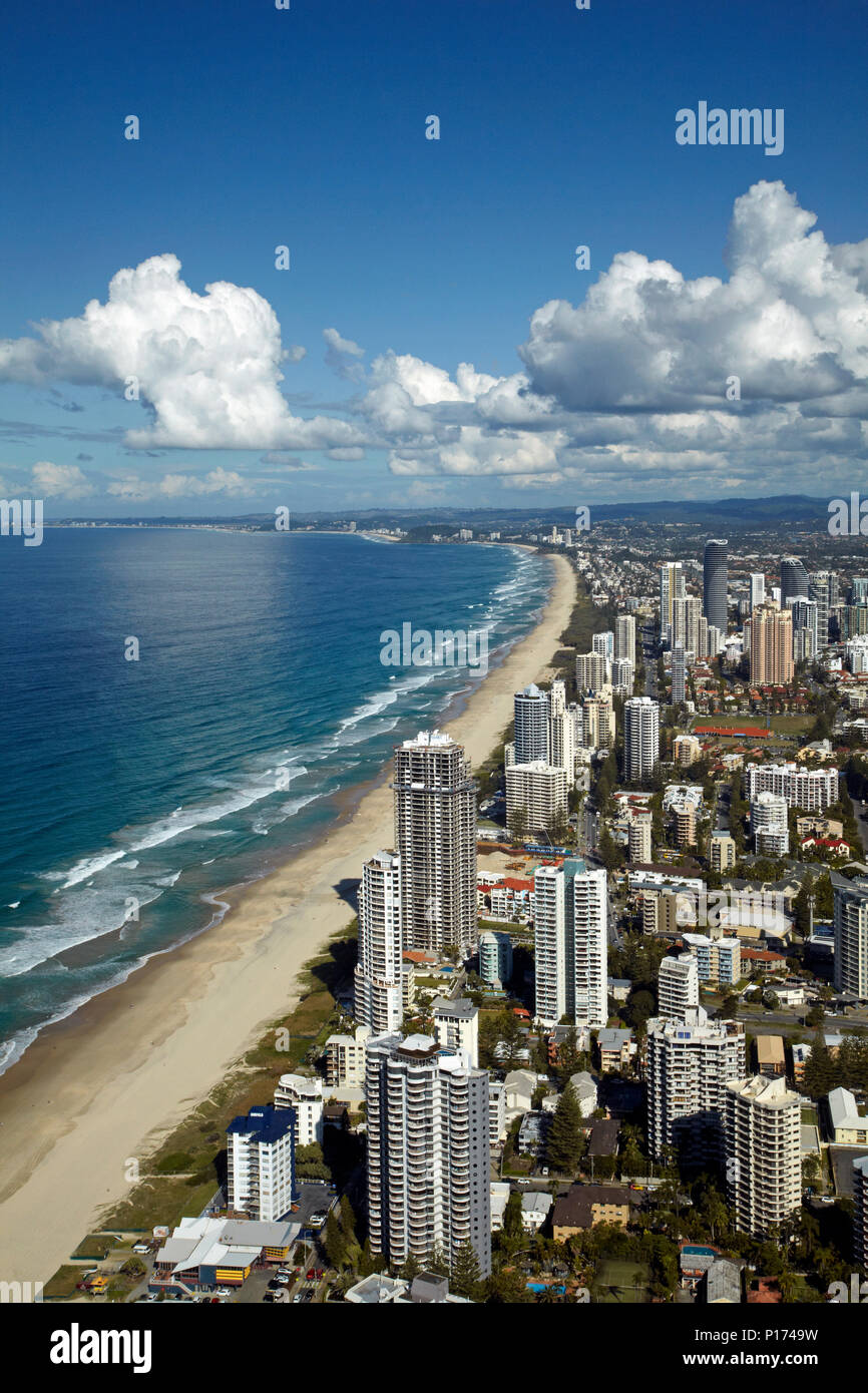 View From Q1 Skyscraper, Surfers Paradise, Gold Coast, Queensland, Australia Stock Photo