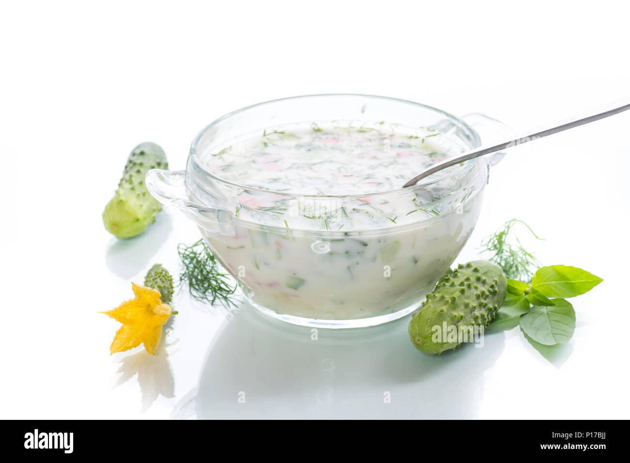 Cold summer soup yoghurt hi-res stock photography and images - Alamy