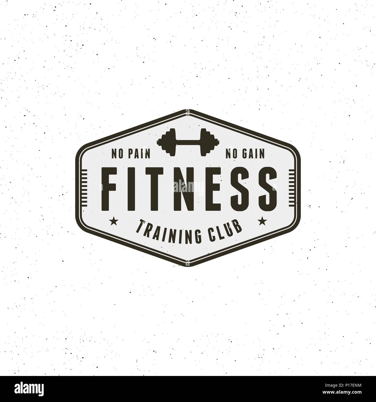 Vintage Fitness Fit Flex Gym Barbell Stock Vector (Royalty Free