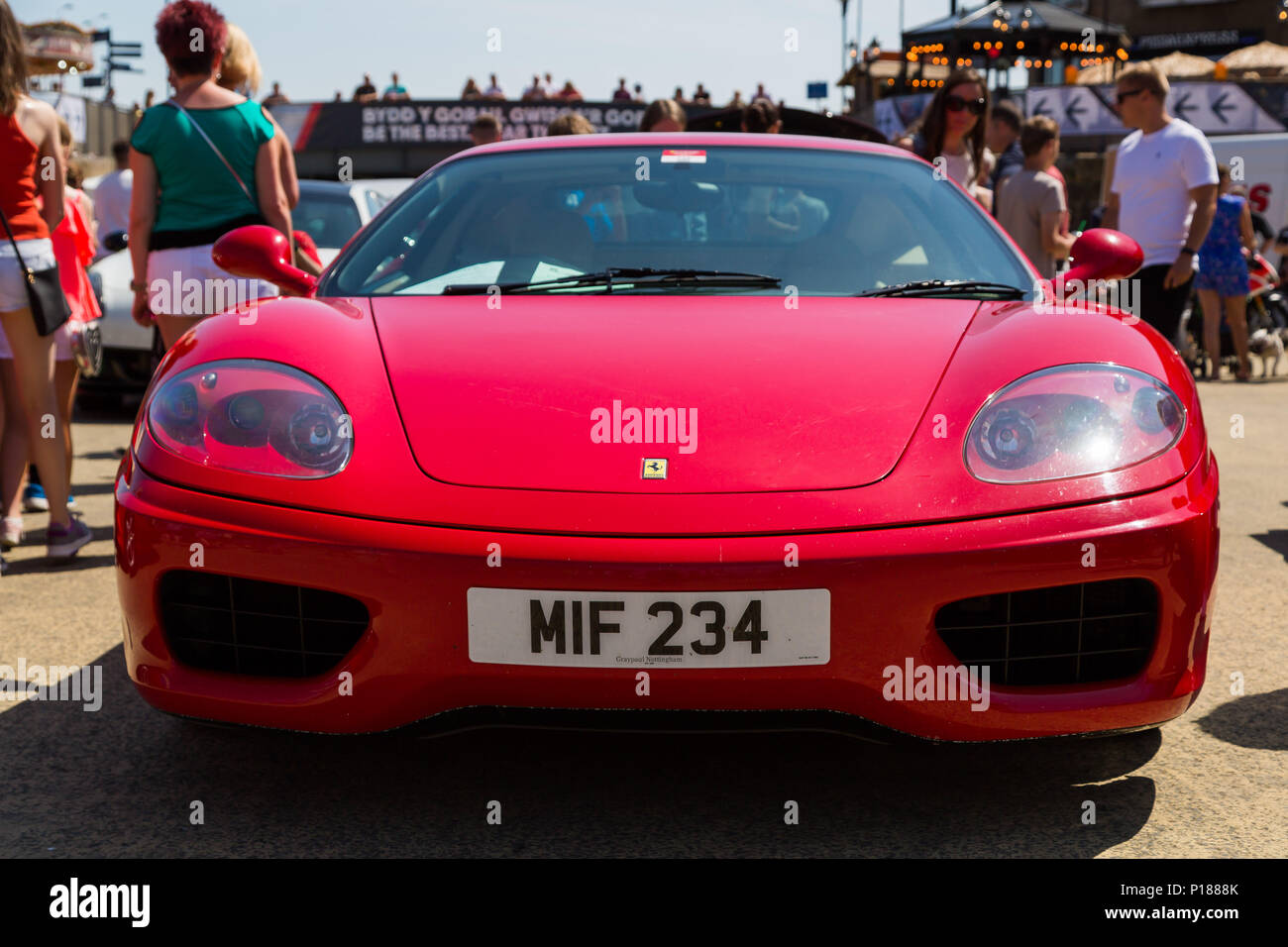 Italian Sport Cars exhibited in Cardiff Bay on a Sunny day Stock Photo ...