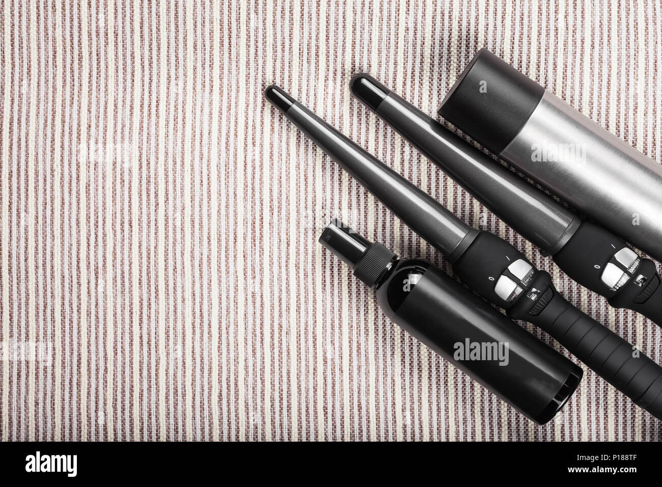 set of hair straightening tools Stock Photo Alamy