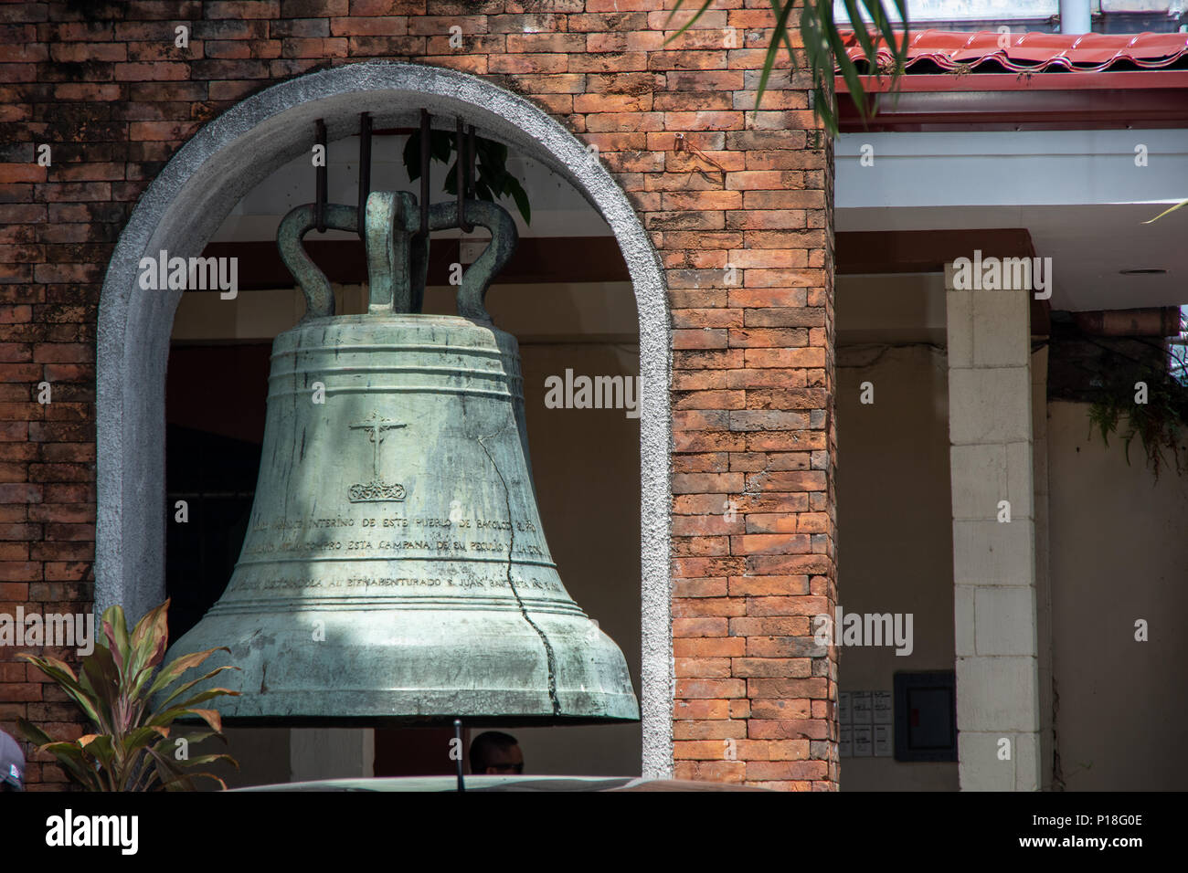 Bell in San Sebastian Cathedral, Bacolod city , Philippines Stock Photo