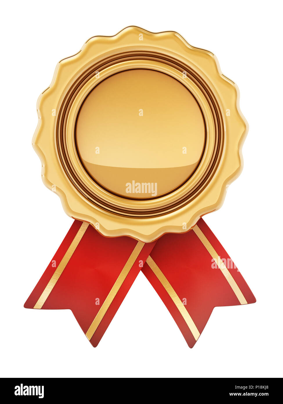 Gold ribbon award blank with copy space. Isolated Stock Photo by ©Alexmit  7245135