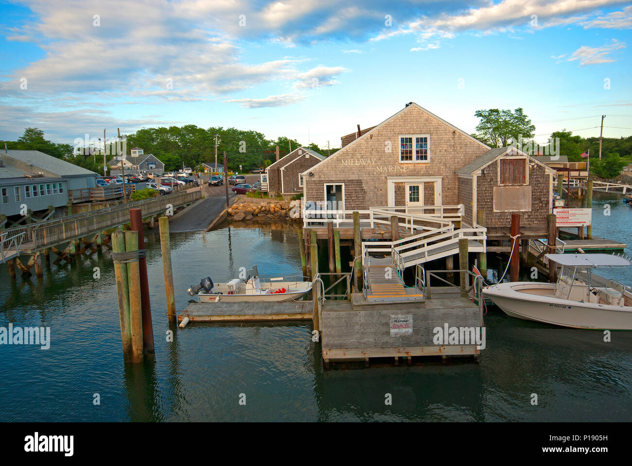 Millway Marine, Barnstable Harbor, Cape Cod, Massachusetts, USA Stock