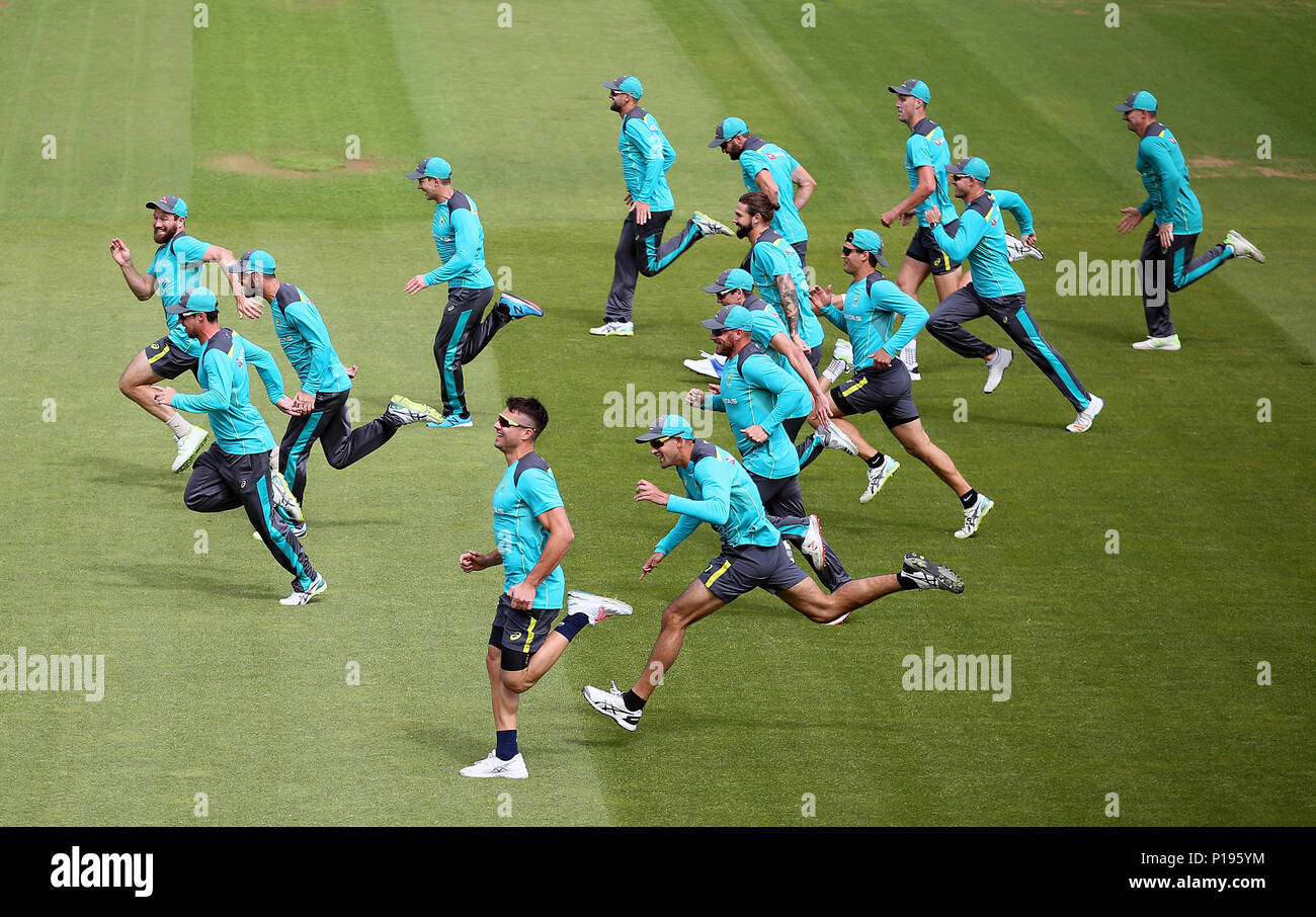 Australia players during the nets session at the Kia Oval, London Stock