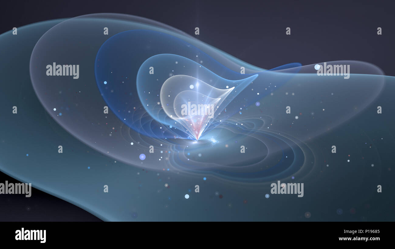 Qubit in work, computer generated abstract background, 3D rendering Stock Photo