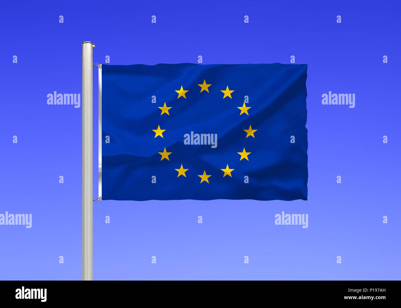 https://c8.alamy.com/comp/P197AH/flag-of-europe-flagge-von-europa-P197AH.jpg