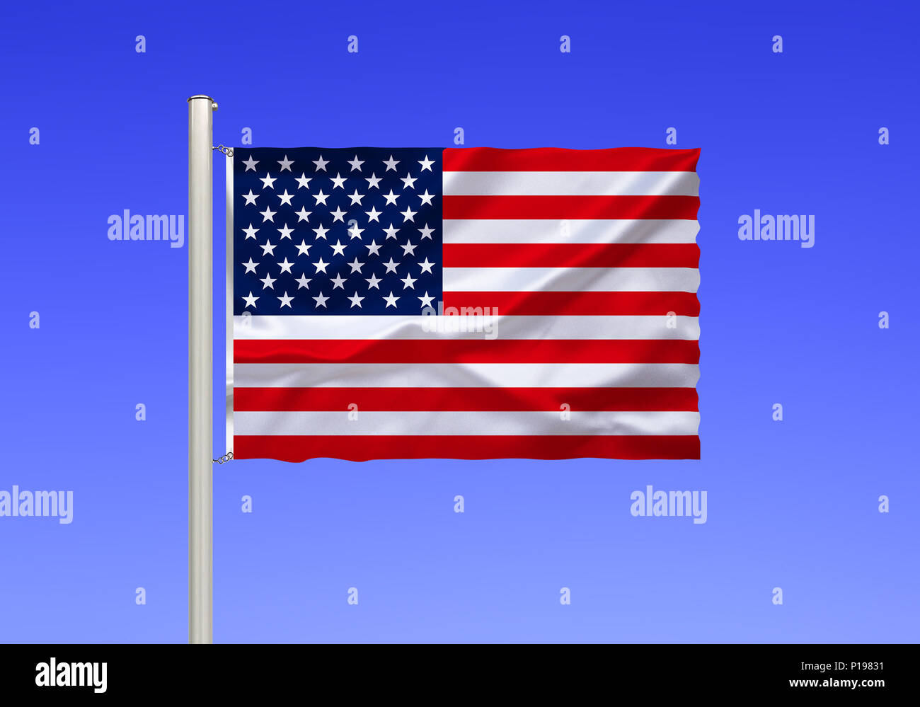 Flag of the United States of America, United States,, Flagge von Vereinigte Staaten von Amerika, USA, Stock Photo