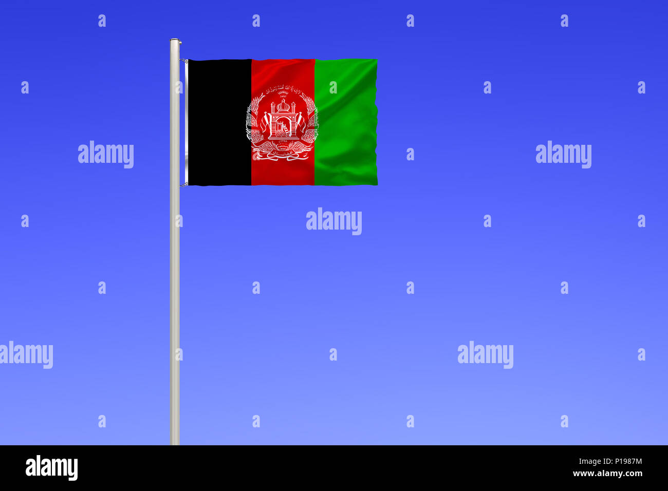 Flag of Afghanistan, Flagge von Afghanistan Stock Photo - Alamy
