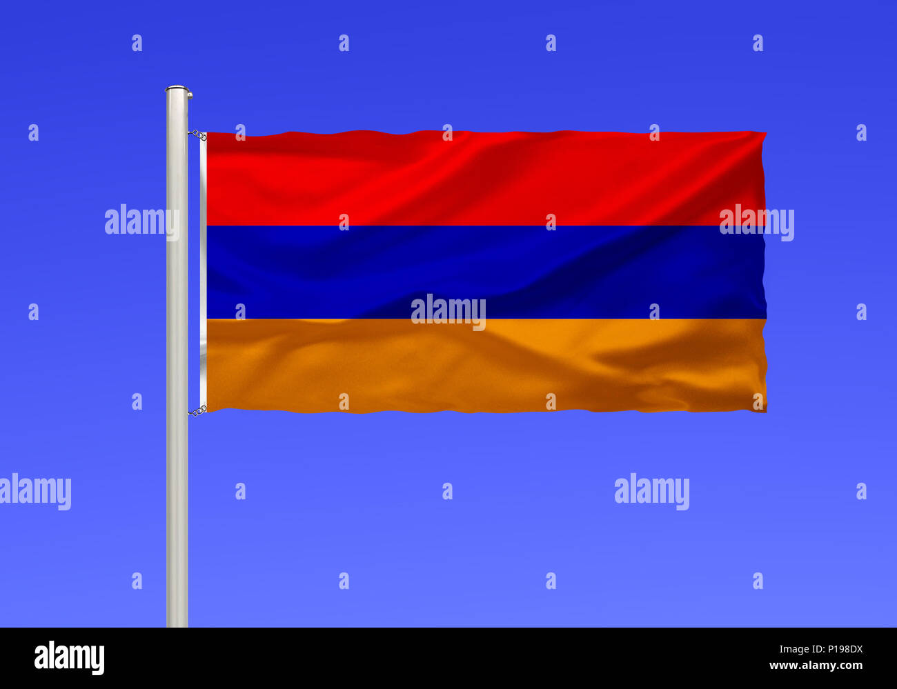 Flag of Armenia, Flagge von Armenien Stock Photo