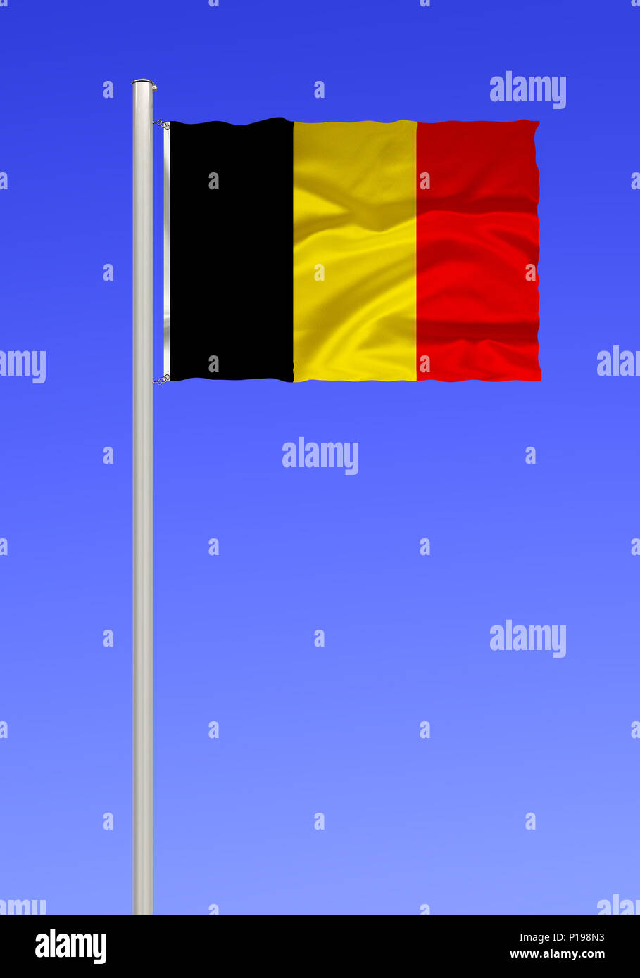 Flag Of Belgium Europe Flagge Von Belgien Europa Stock Photo Alamy