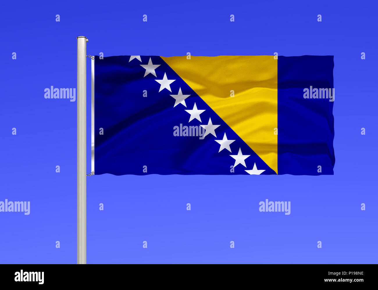 1,001 Flagge Von Bosnien Und Herzegowina Europa Stock Fotos
