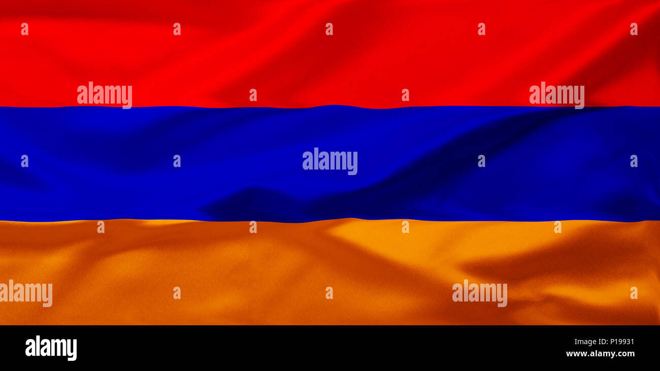Flag of Armenia, landlocked country in the Caucasus, , Flagge von 
