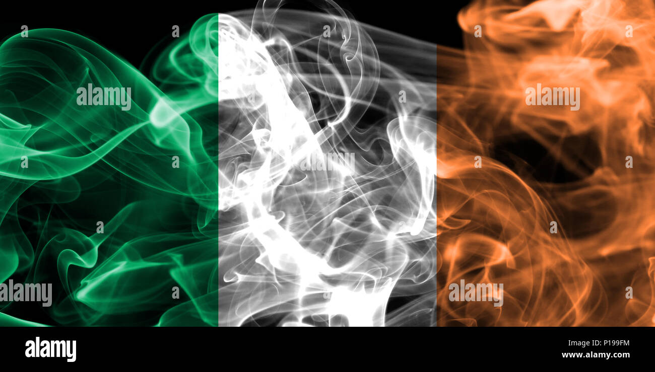 Ireland smoke flag Stock Photo Alamy