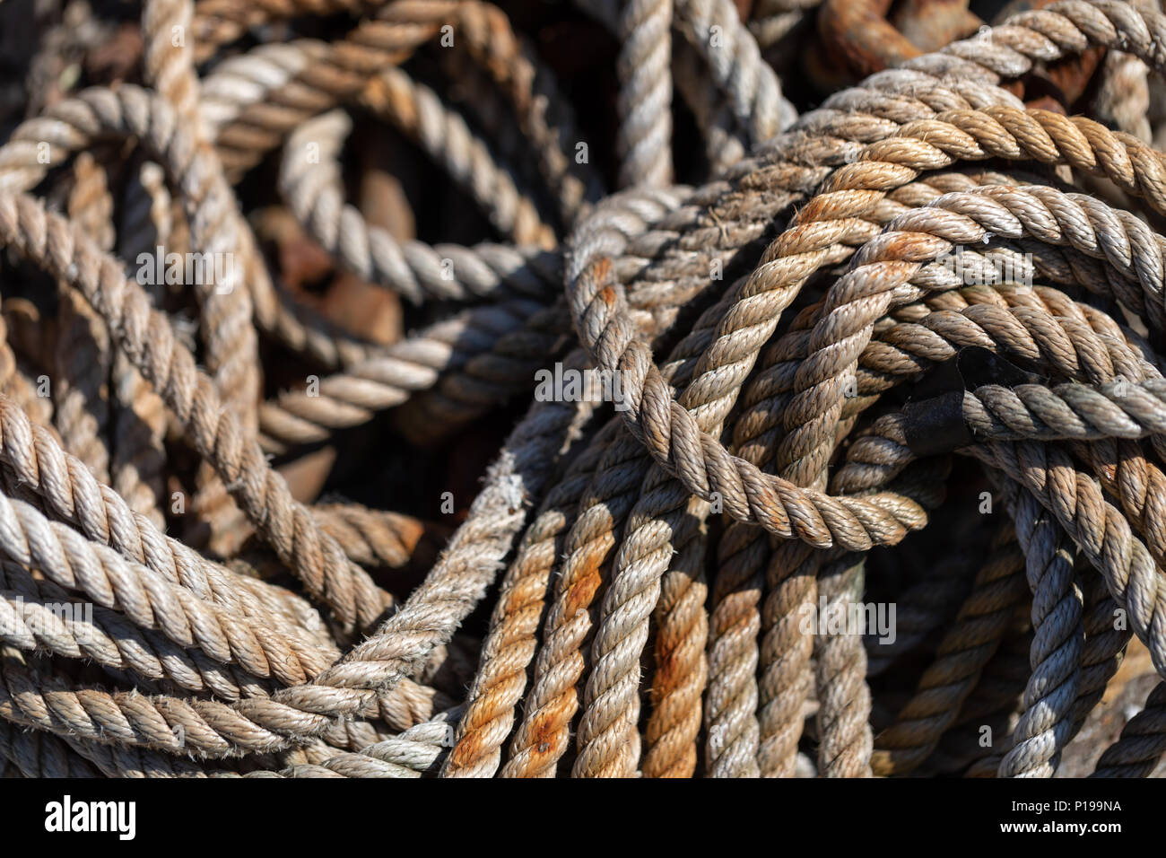 Pile of rope hi-res stock photography and images - Alamy