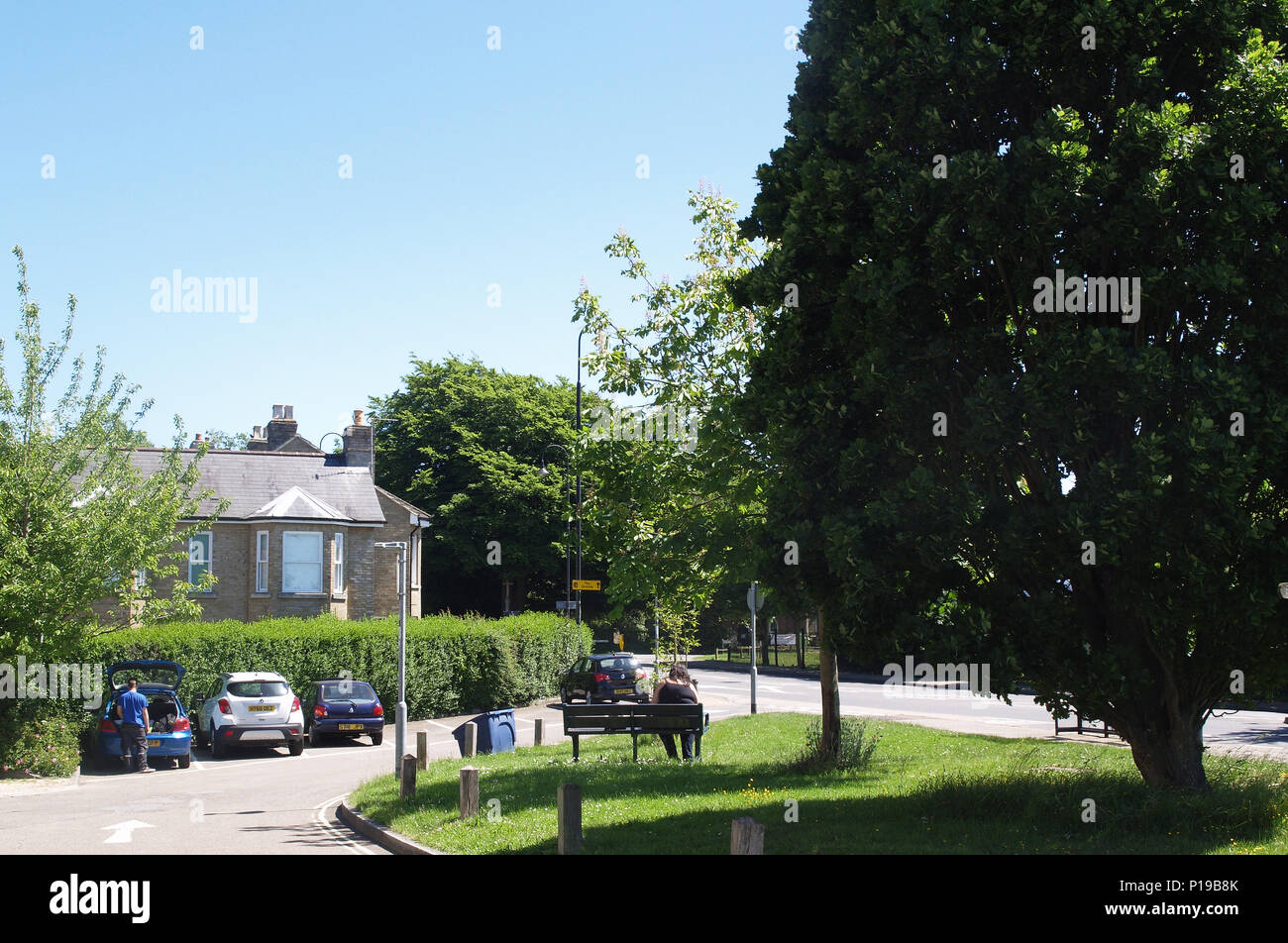 Traditional British village green Sarisbury Green, Southampton