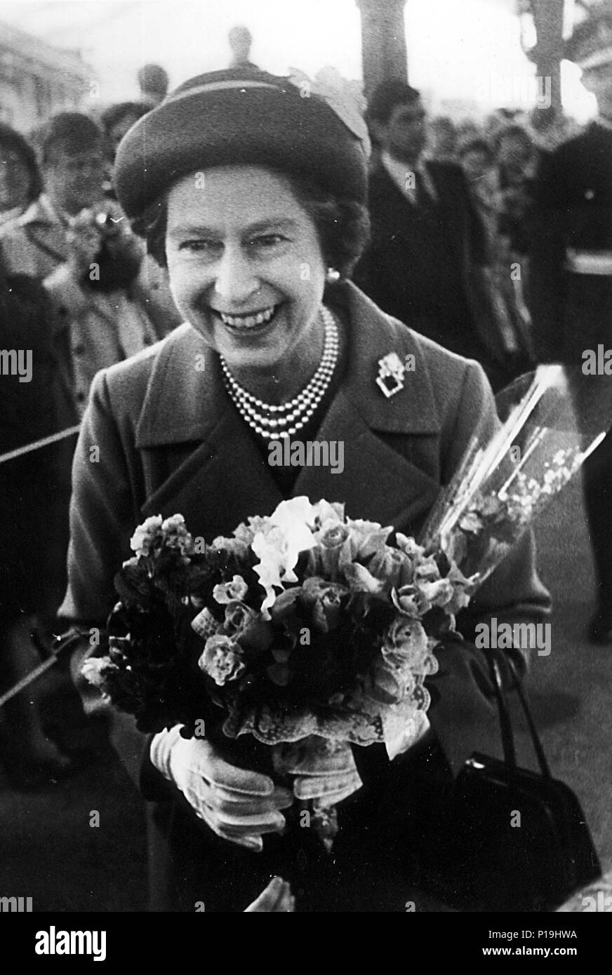 Royal yacht britannia queen elizabeth Black and White Stock Photos