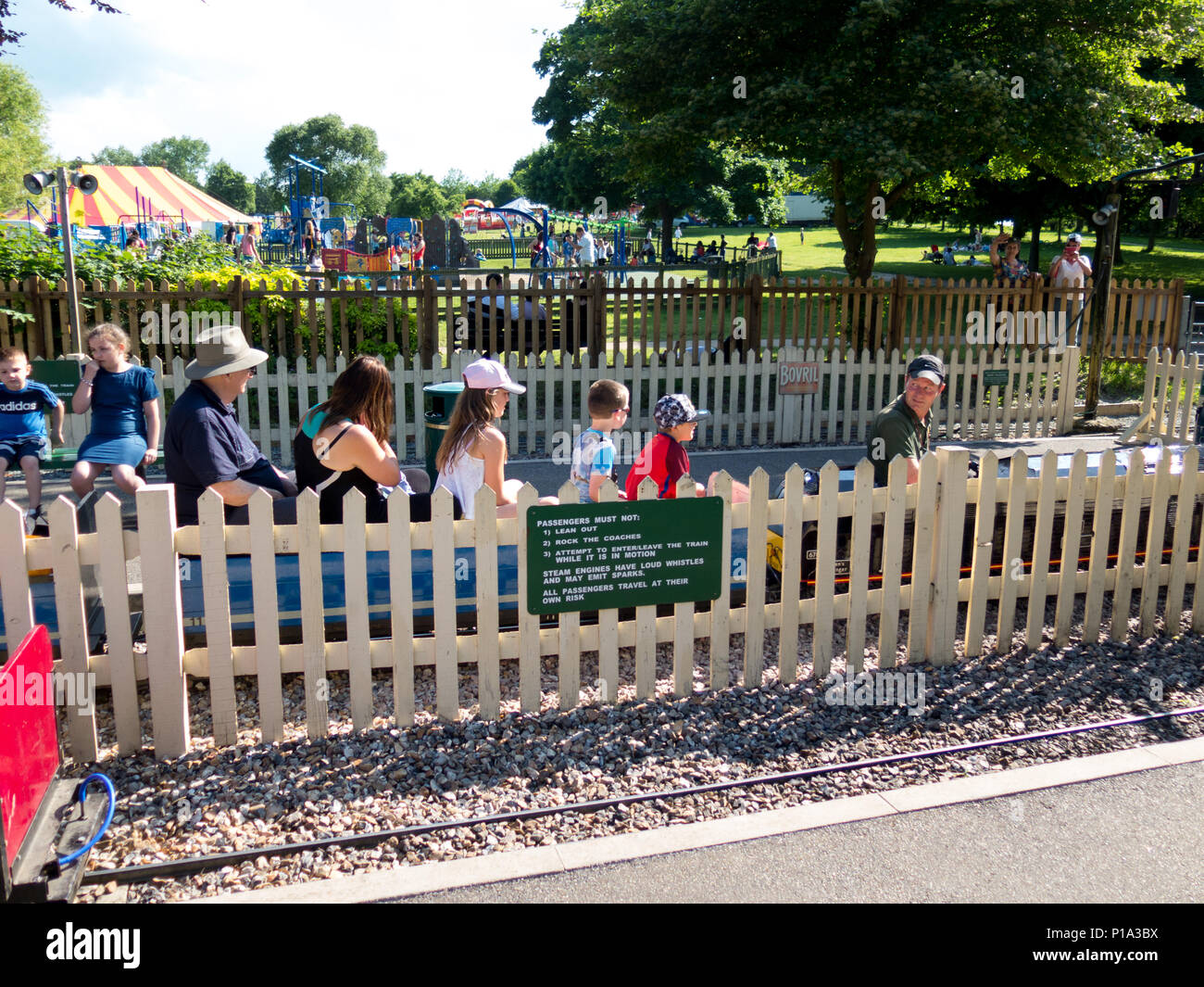 Miniature railway at Swanley Park Stock Photo