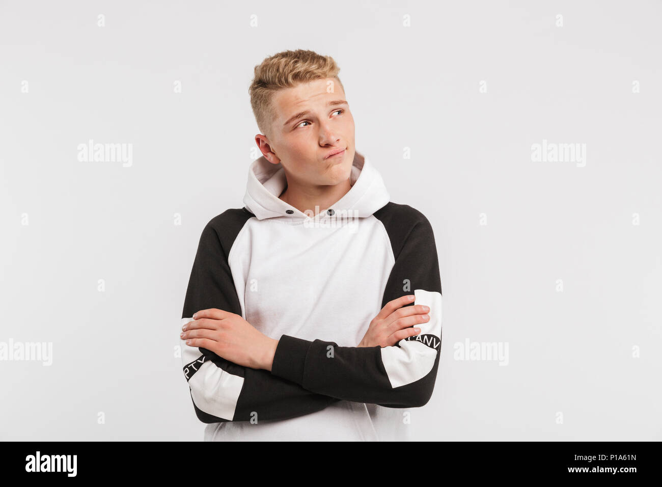 Teenage boy wearing hoodie hi res stock photography and images Alamy