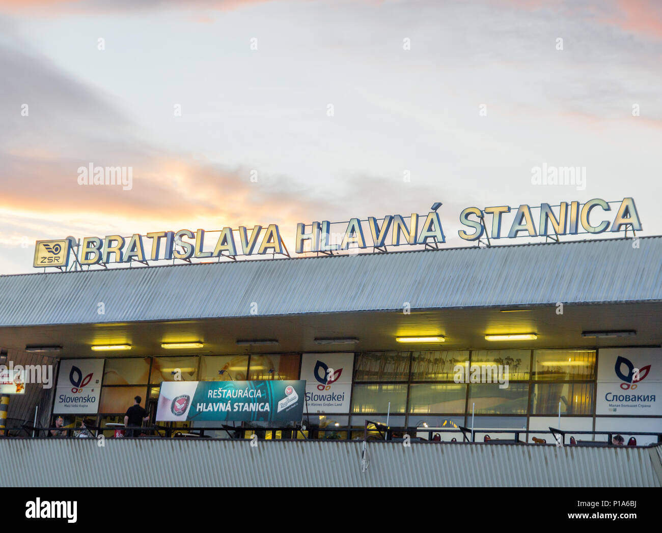 bratislava railway station slovakia building june main alamy