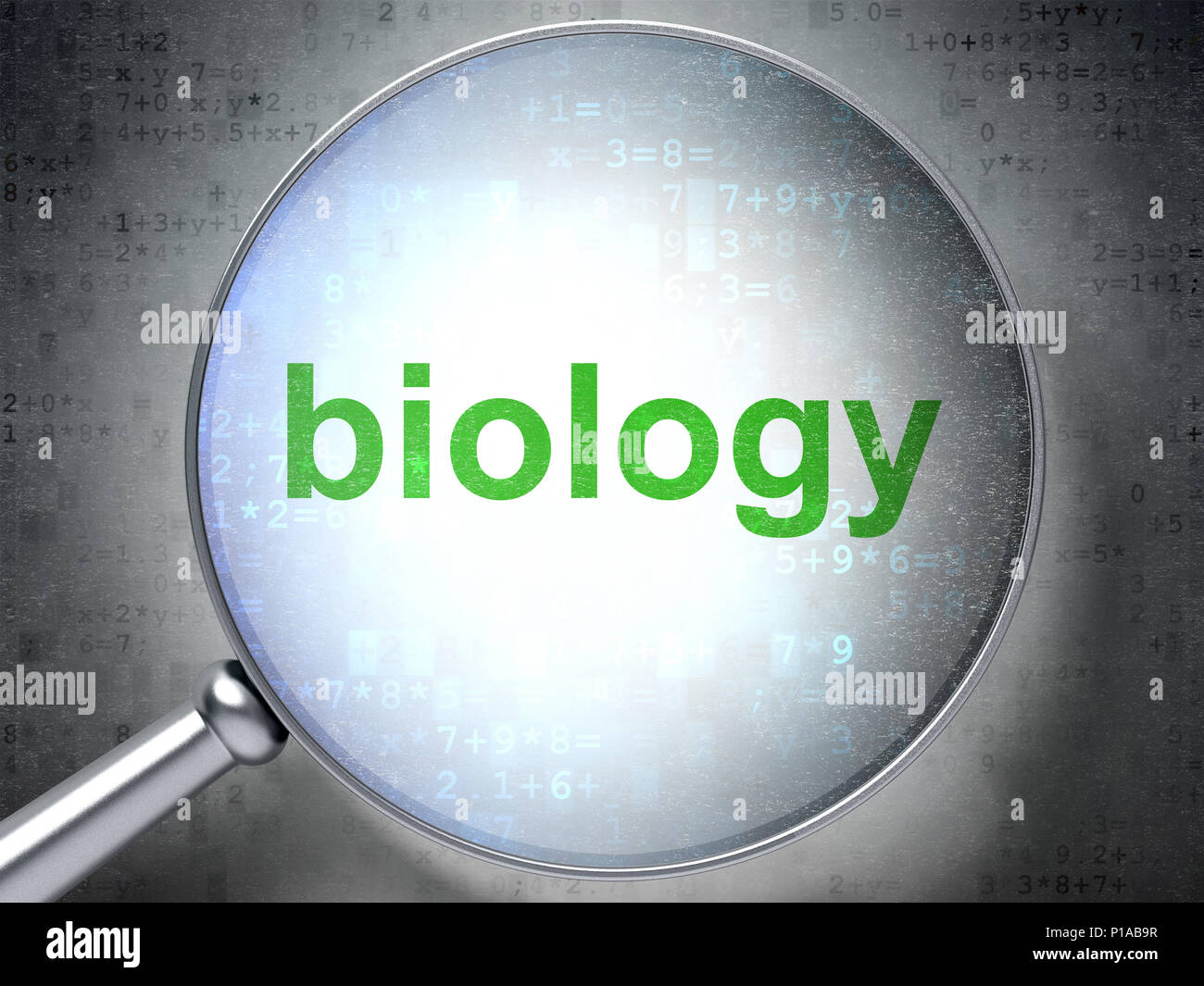 Learning concept Biology with optical glass Stock Photo Alamy