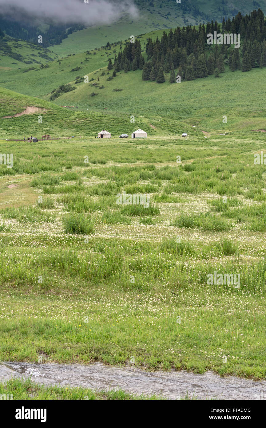 Moutainscape, Naryn Province, Kyrgyzstan Stock Photo