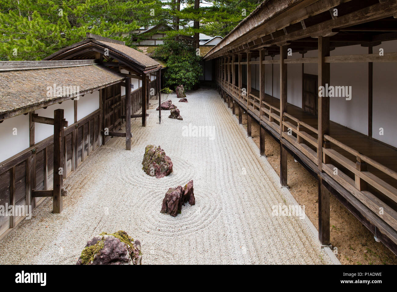 Banryutei Rock Garden at Kongobu-ji Temple, Koyasan, Wakayama, Japan. Stock Photo