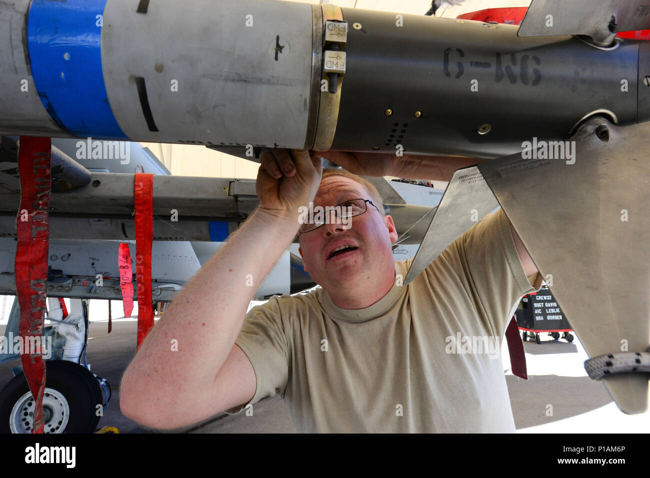 U.S. Air Force Staff Sgt. Casey Frye, 354th Aircraft Maintenance Unit ...