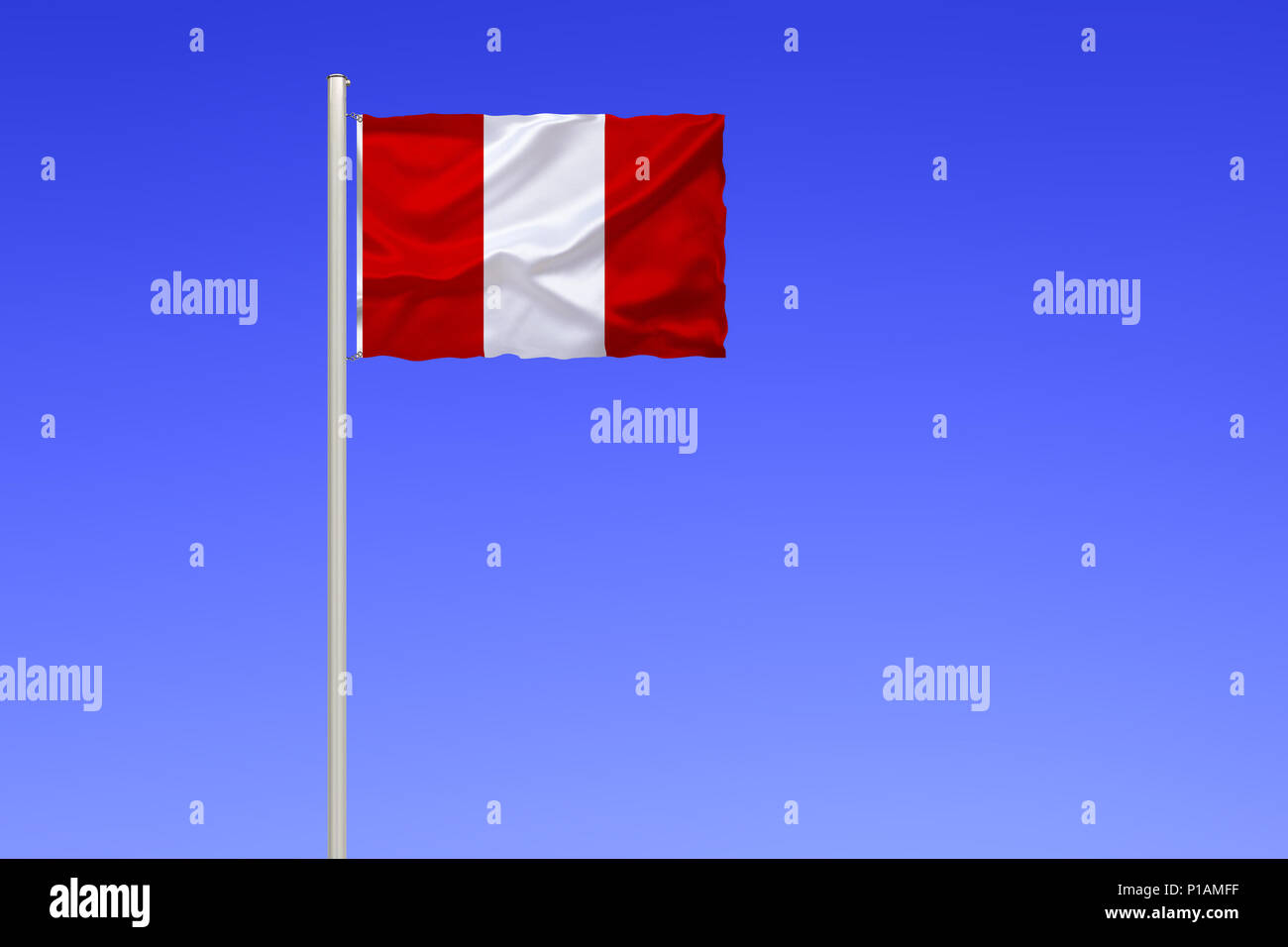 Flagge Peru 30 X 45 Cm – Polyester, Siebgedruckt, Licht- & Wasserfest, Mit Hohlsaum Für Stab