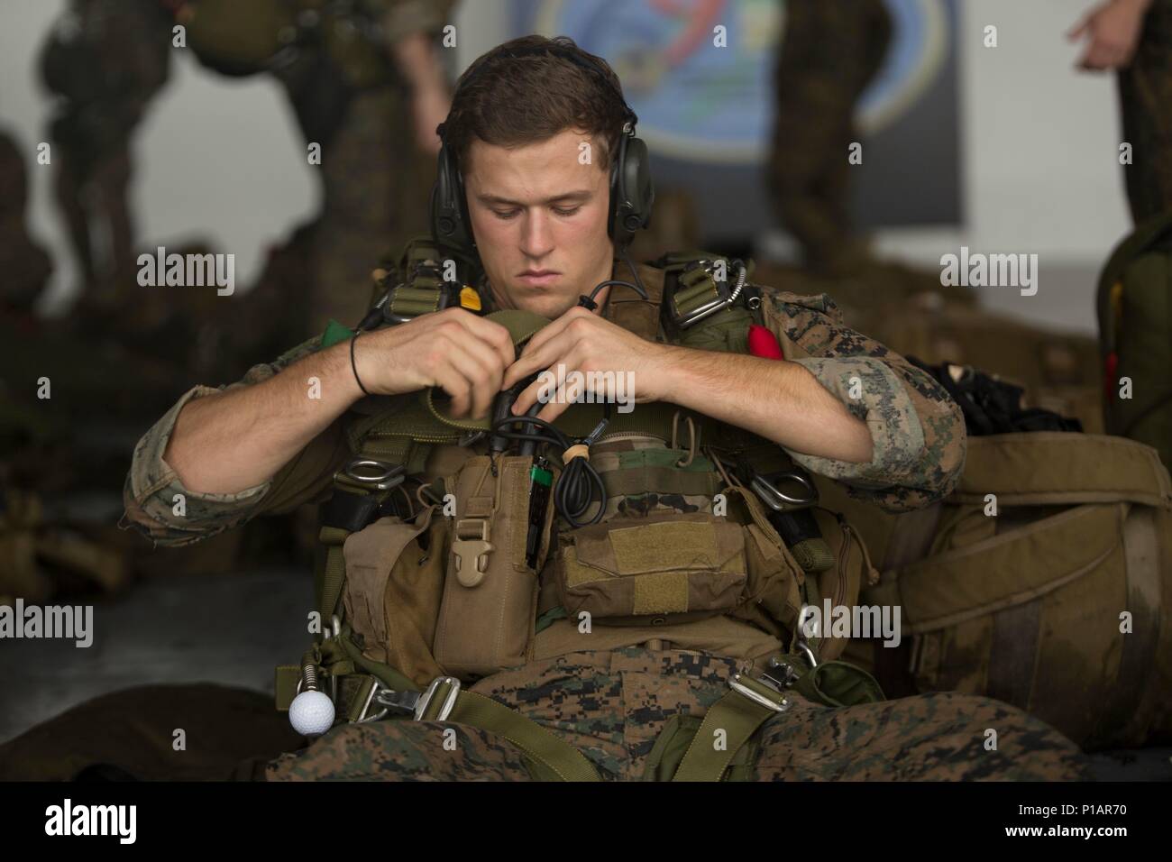 Low Level Static Line U.S. and Philippine Marines prepare to conduct a low-level static line ...