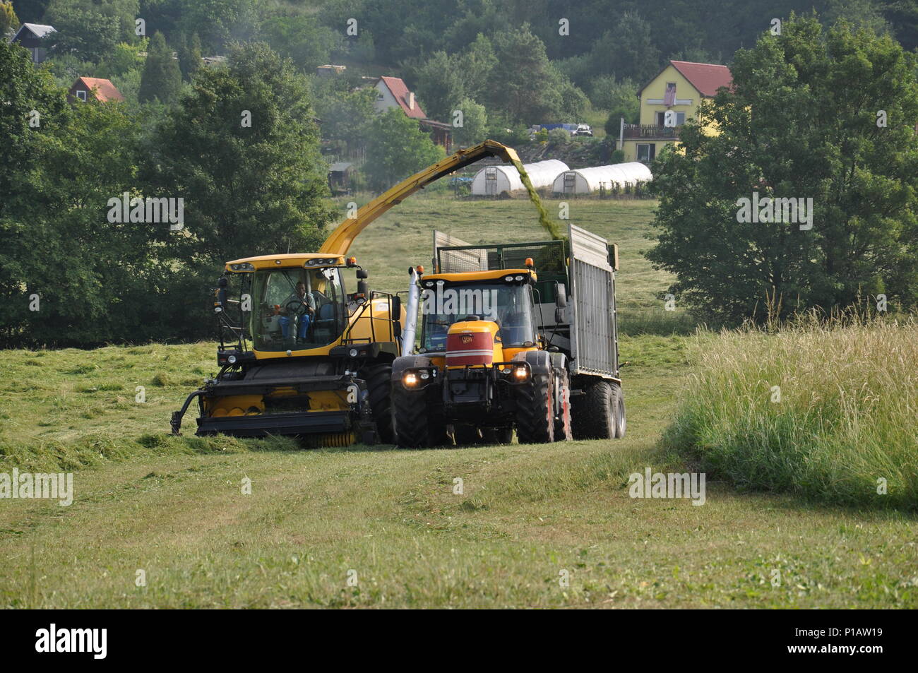 Mechanization in agriculture, technology, work Stock Photo