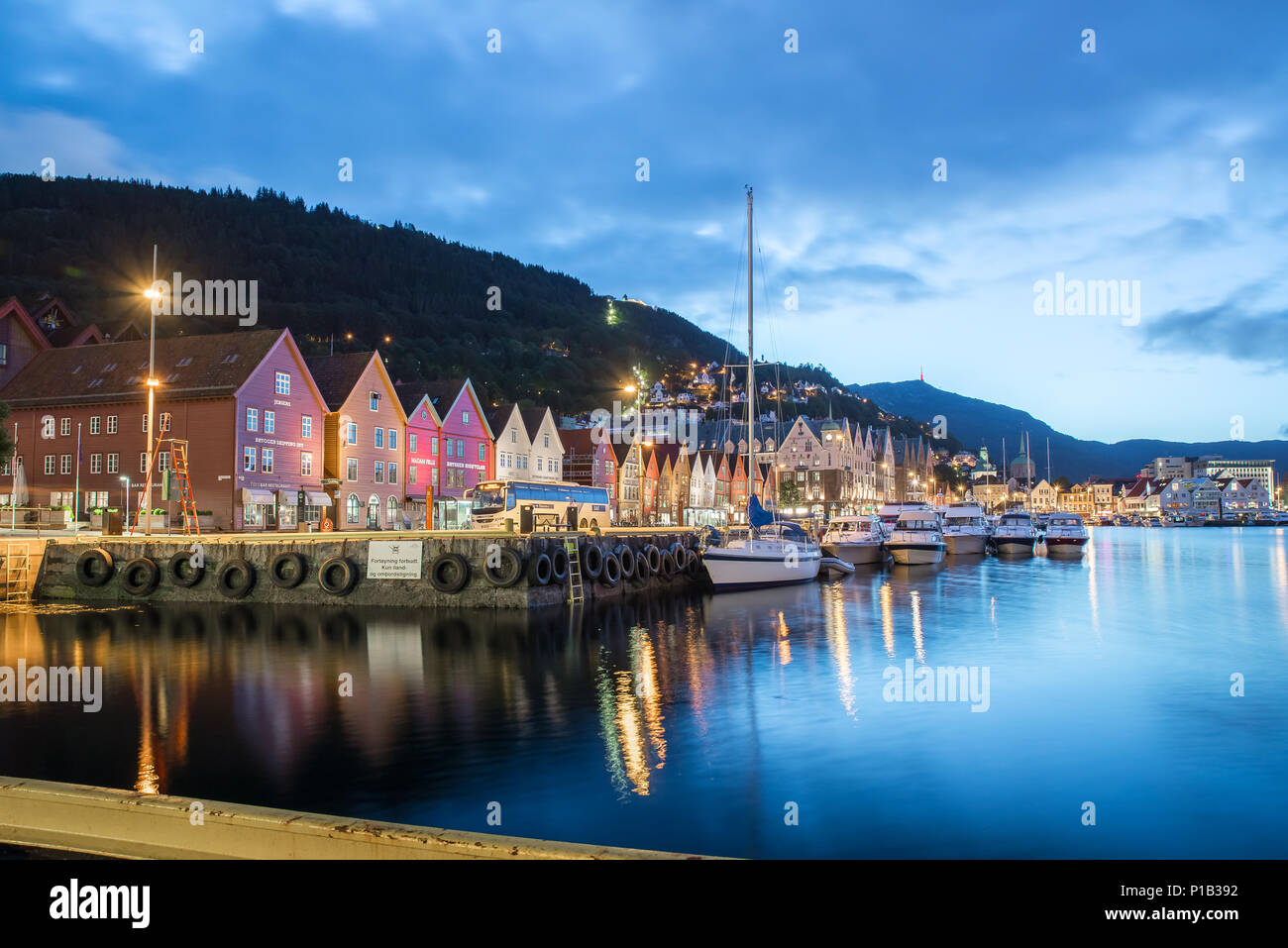 Norway, Bergen, Bryggen Stock Photo