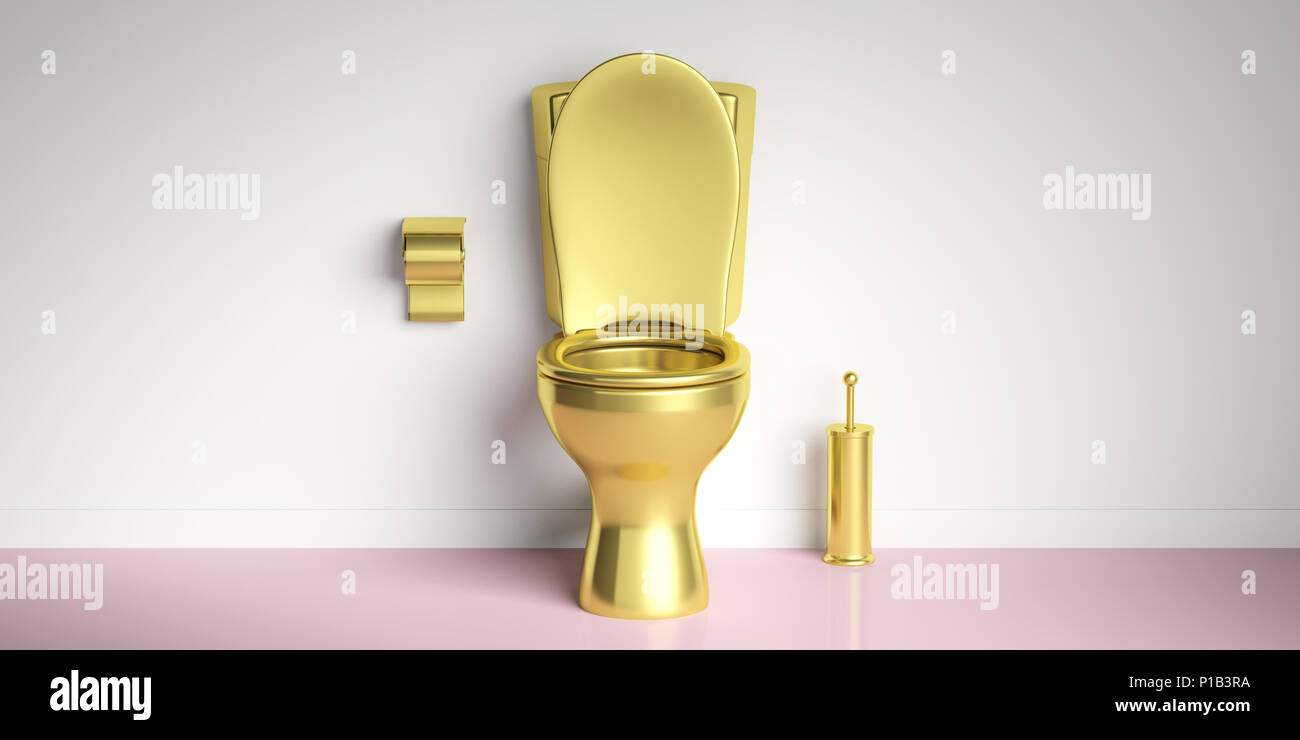 Golden toilet seat hi-res stock photography and images - Alamy