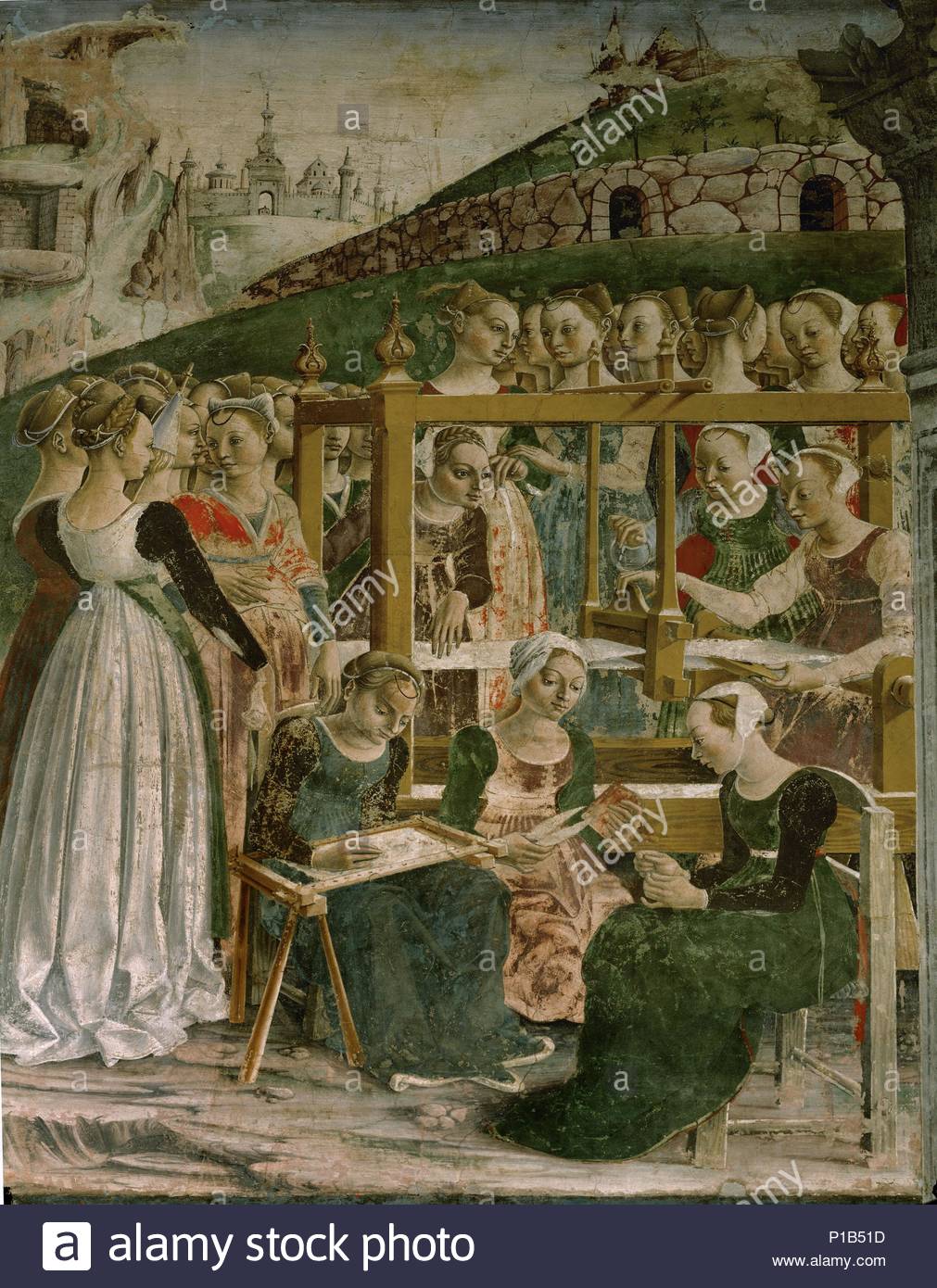 Fresco, top range, east wall (1476). Author: COSSA, FRANCESCO DEL. Location: Palazzo Schifanoia, Ferrara, Italy.