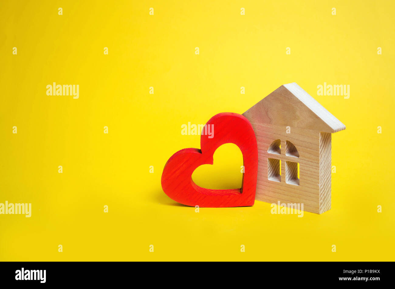 House with a heart. House of lovers. Affordable housing for young