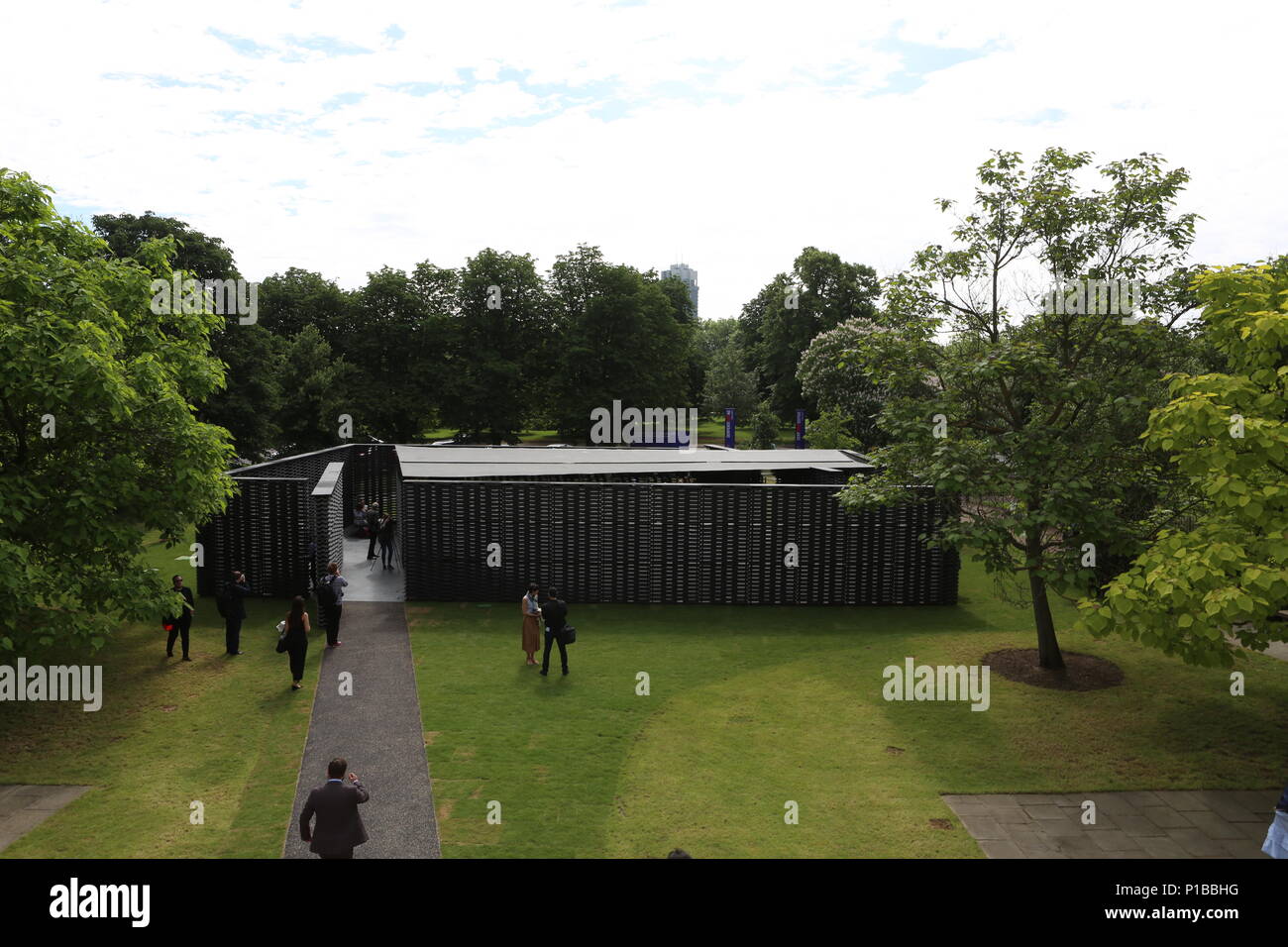 Serpentine Pavillion designed by Frida Escobedo 15 June - 7 Oct 2018 Stock Photo