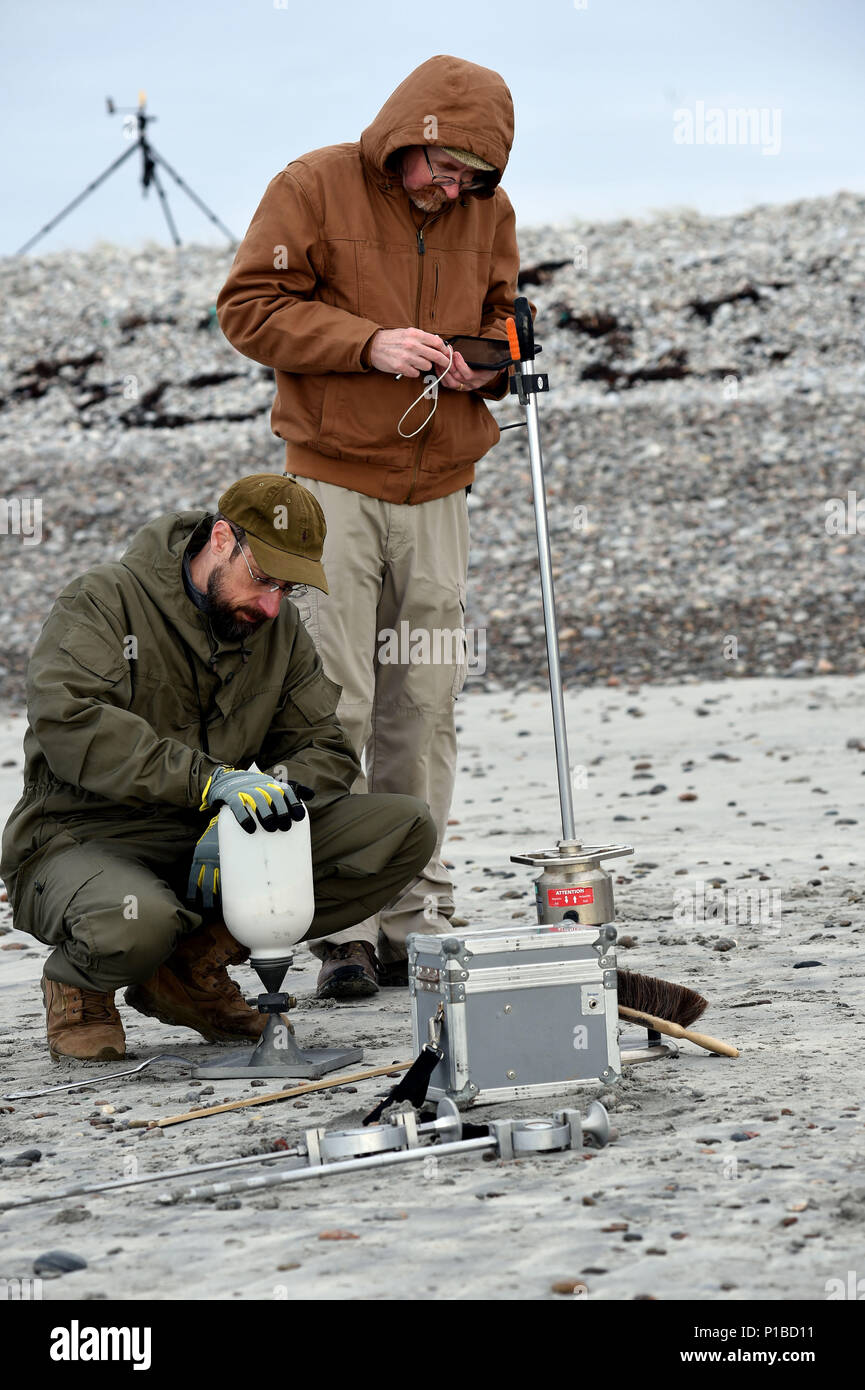 Dr. Andrei Abel, left, and Dr. Robert Fusing of the U.S. Naval Research