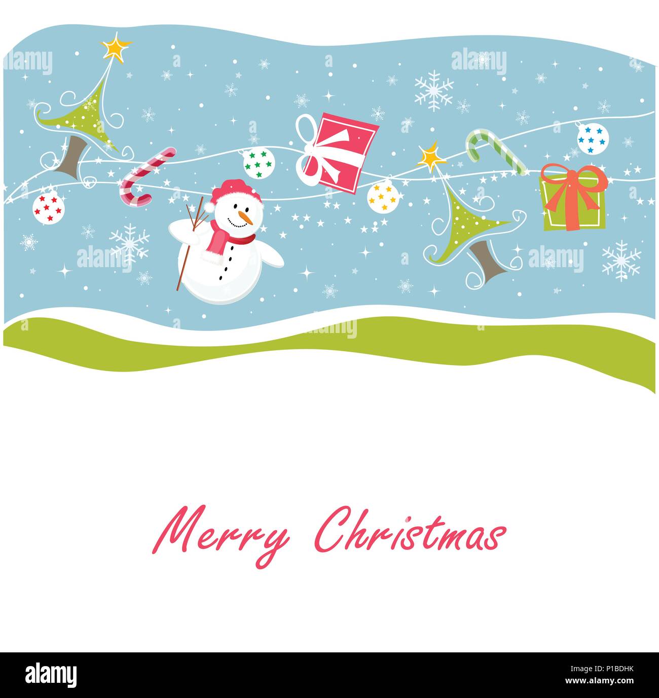 Christmas band white background Stock Vector Images - Alamy