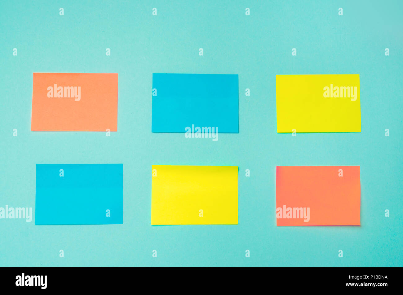 sticky stickers for notes on a blue background. time management ...