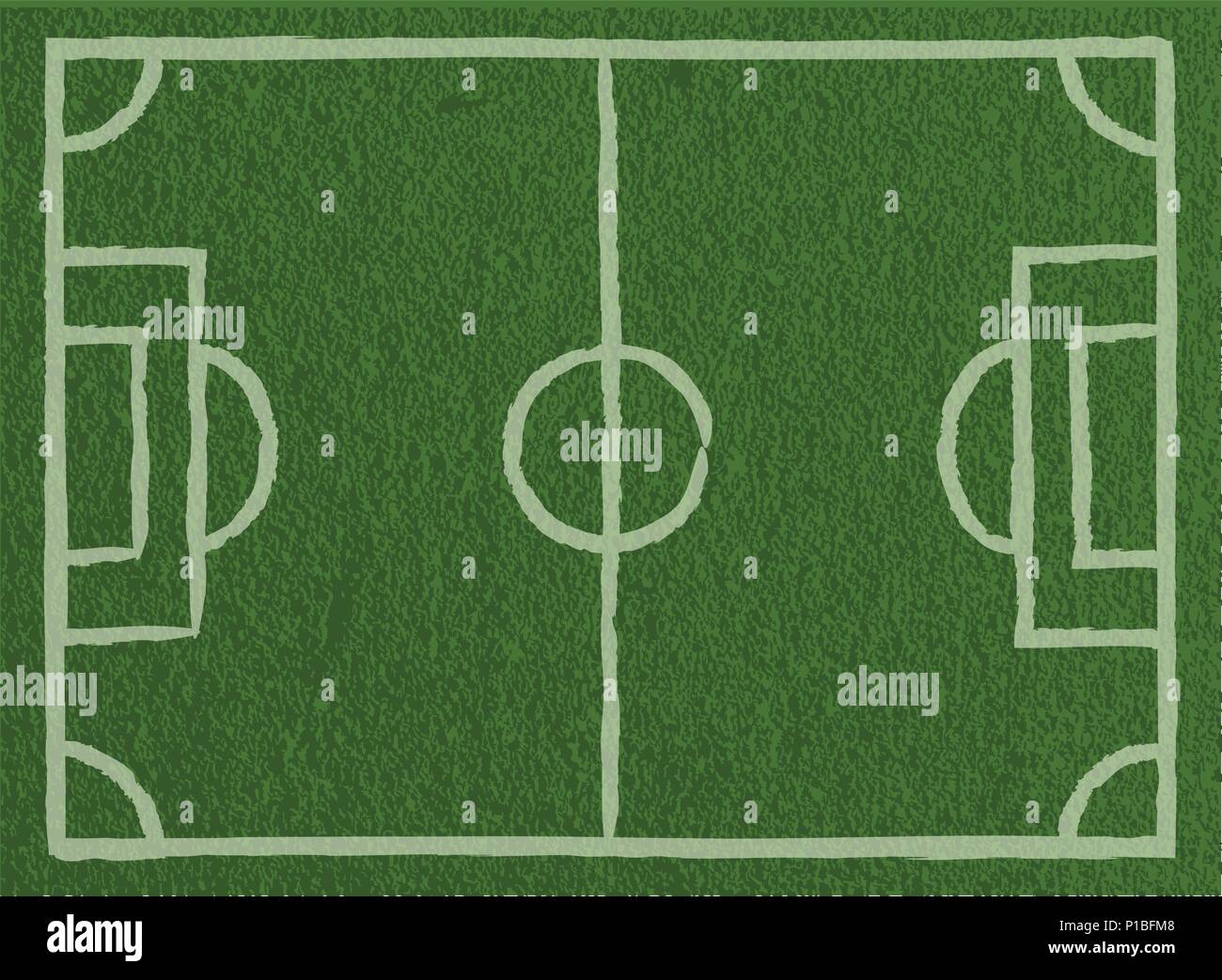 Soccer field, Football field for sport concept - Vector Background illustration. Stock Vector