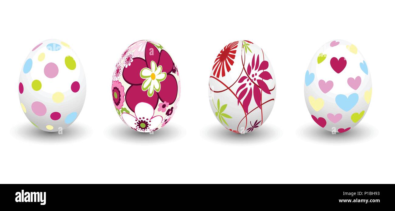 Easter, eggs icons Stock Vector
