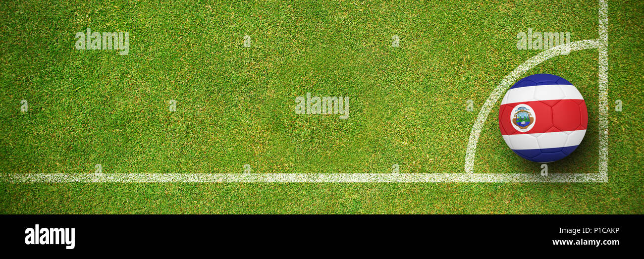 Composite image of football in costa rica colours Stock Photo - Alamy