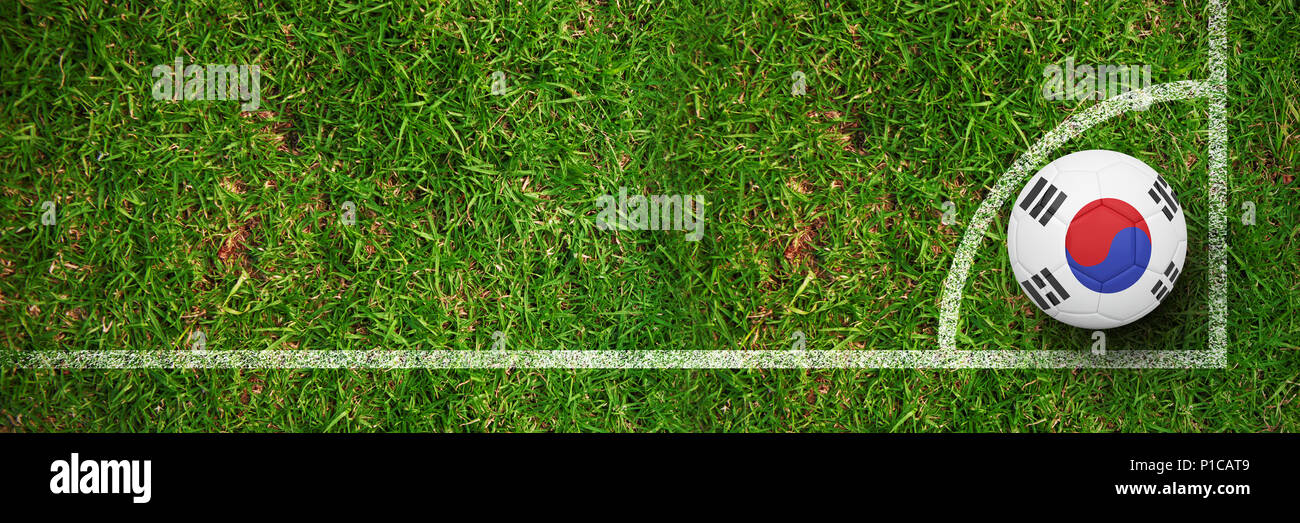 Composite image of football in south korea colours Stock Photo