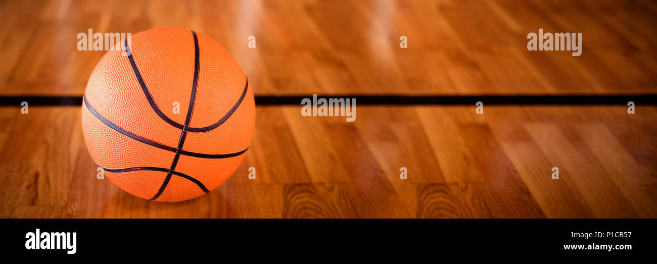 Basketball in the court Stock Photo - Alamy