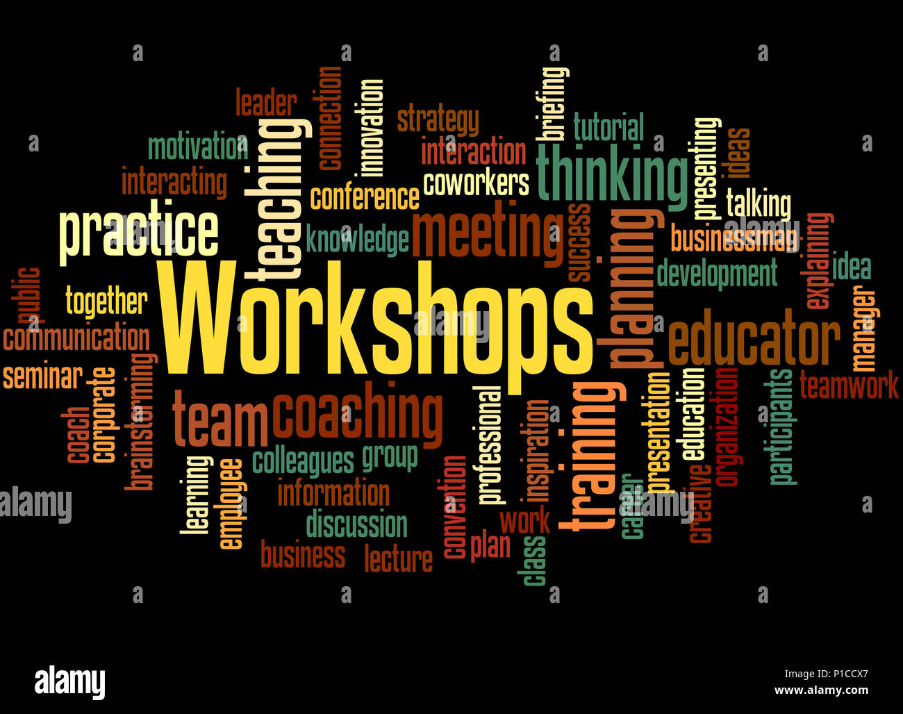 word cloud concept on black background Stock Photo Alamy