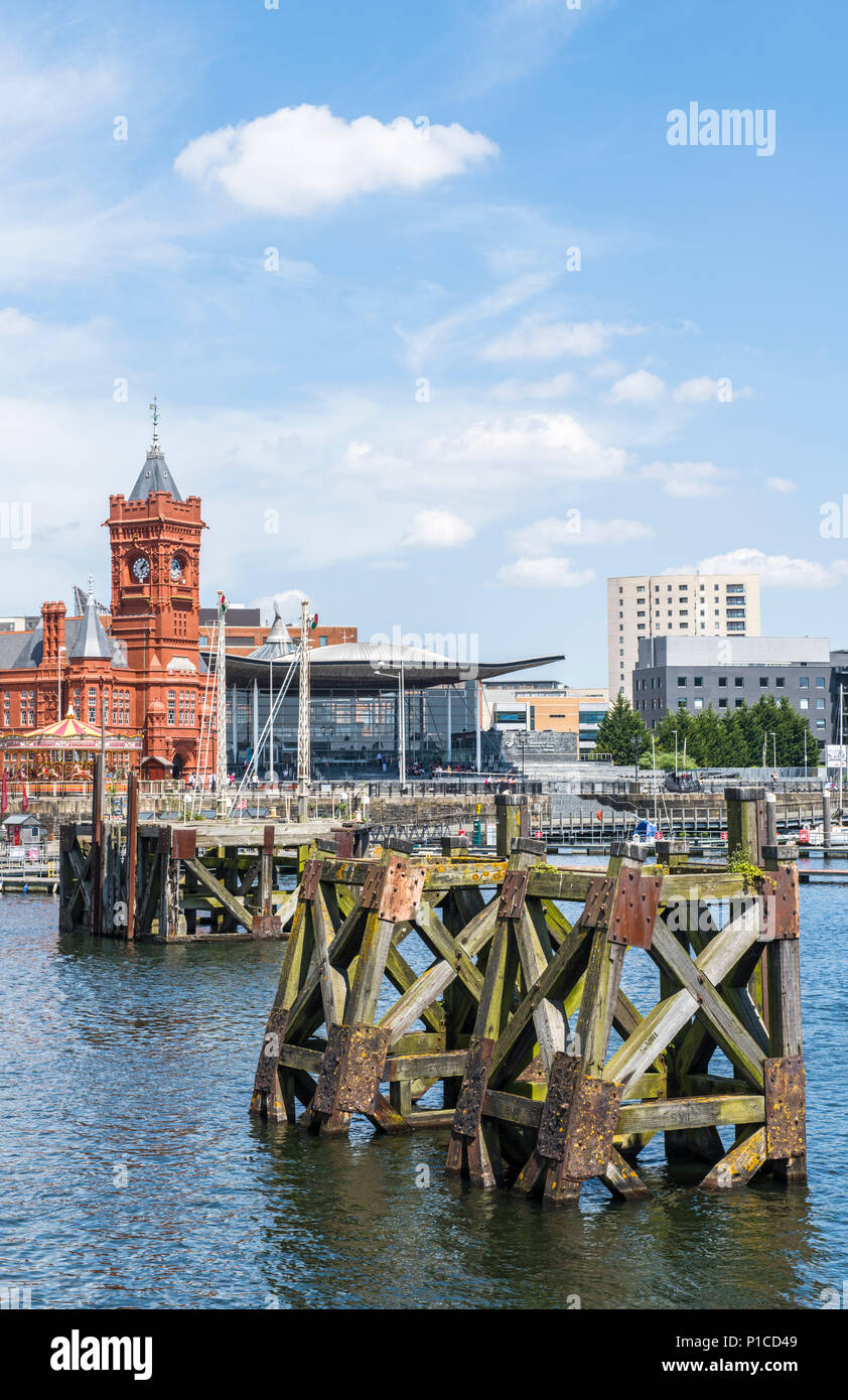 The famous Pierhead Building at Cardiff Bay in south Wales Stock Photo ...