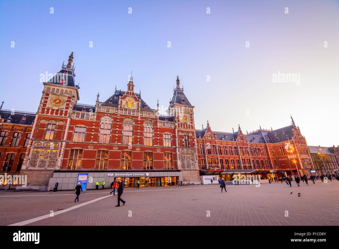Amsterdam Centraal, largest railway station, major national railway hub ...