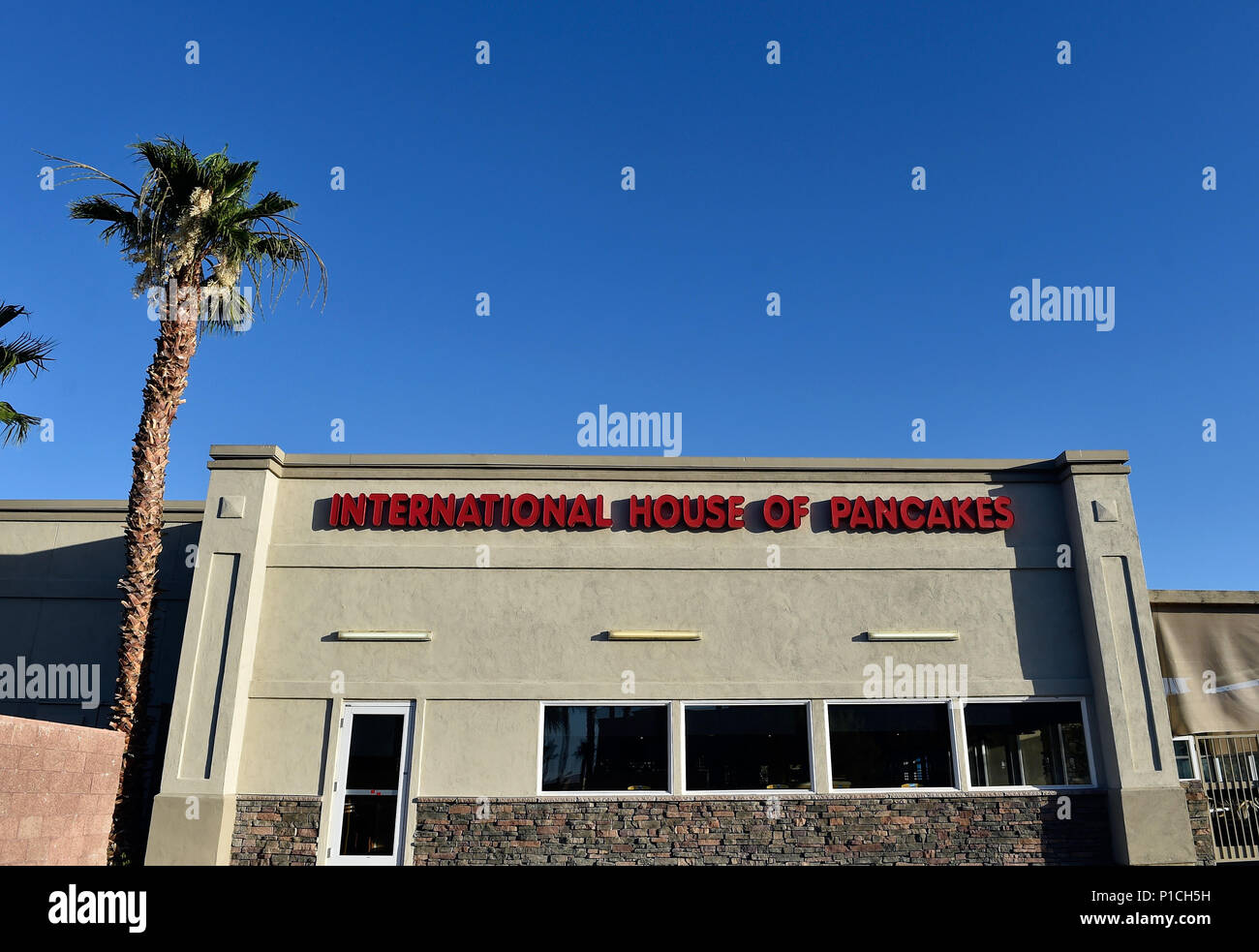 Las Vegas, Nevada, USA. 11th June, 2018. The sign for an IHOP restaurant is seen in Las Vegas. The International House of Pancakes created a marketing campaign suggesting it was going to change its name to IHOb. The restaurant chain was using the promotion to announce they were adding new hamburgers to the menu, said Darren Rebelez, president of IHOP. ''We want to convey that we are taking our burgers as seriously as our pancakes. Credit: David Becker/ZUMA Wire/Alamy Live News Stock Photo