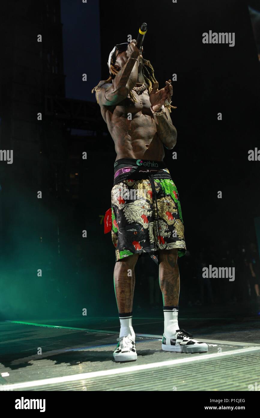 East Rutherford, NJ, USA. 10th June, 2018. Lil Wayne on stage for Hot 97  Summer Jam